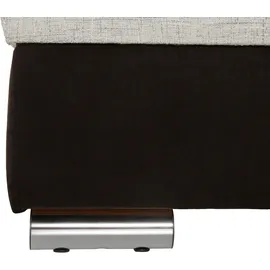 DOMO collection Hocker "Treviso XXL: B/T/H: 161/60/41 cm", schwarz (schwarz, silber, silberfarben), B:161cm H:41cm T:60cm, Microfaser-Primabelle (100% Polyester) / Struktur (90% Polyester; 10% Polyacryl);Kunstleder Softlux / Struktur (90% Polyester; 10% Polyacryl),