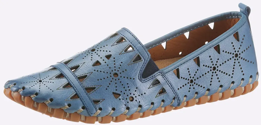 Preisvergleich Produktbild Slipper GEMINI Gr. 36, blau (jeansblau) Damen Schuhe