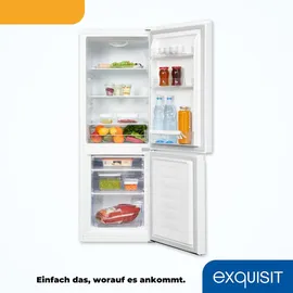 Exquisit KGC231-60-010E Kühl-Gefrierkombination (175 l, 1435 mm hoch, Weiß)