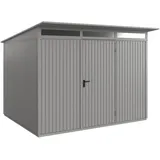 Hörmann Metall-Gerätehaus Berry Classic mit Pultdach Typ 3, 313 x 283 cm,graualuminium,8,9 m2
