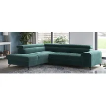 Cotta Ecksofa Aura L-Form mit Bettfunktion 260 cm Grün