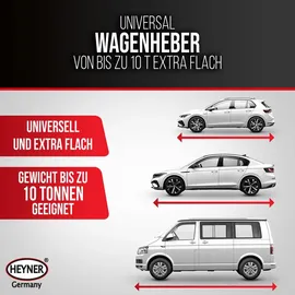 Heyner Wagenheber Stahl/Gummi schwarz 10t