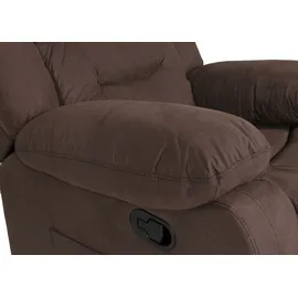 MCW Fernsehsessel MCW-J57 Wildleder-Optik 80 x 100 x 90 cm Braun mit Fernbedienung