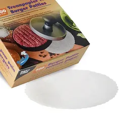 Papstar 8000 Stück Trennpapiere für Burger Patties Ø 13 cm weiss
