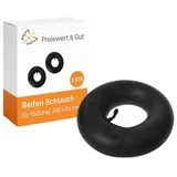 PRO PLUS 2x Reifen Schlauch für Stützrad 260x85 mm – passend für 3-3,5 Zoll Rad mit Schrader-Ventil, Ersatzschlauch für Schubkarrenrad oder Bollerwagen,