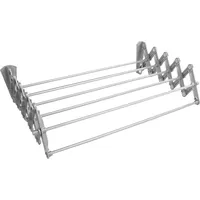 Abj Wäschetrockner wandmontiert klappbar silber 60 cm