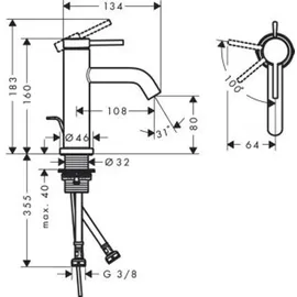 Hansgrohe Tecturis S Einhandmischer Brushed Bronze