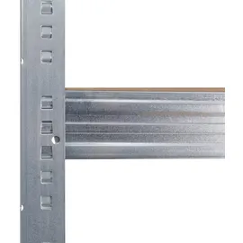 shelfplaza PRO 190x100x60 cm Werkbank Regal in verzinkt mit 6 Böden und 166 kg Traglast pro Boden