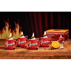 Feuerzangentasse Bowle-Set Feuerzangentasse 4er-Set (für Feuerzangenbowle, 4x Feuerzangentasse) rot