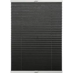 SCHÖNER WOHNEN-Kollektion Plissee »Milla«, blickdicht, mit Bohren, verspannt, verschraubt, silberne oder weiße Rollo-Technik SCHÖNER WOHNEN-KOLLEKTION anthrazit 220 cm