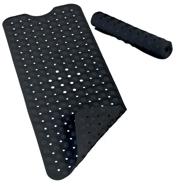 Relaxdays Badewannenmatte XXL Schwarz