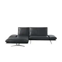 KOINOR Ecksofa Echtleder Francis ¦ schwarz ¦ Maße (cm): B: 284 H: 93 T: 159.0