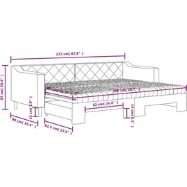 vidaXL Tagesbett 80 x 200 cm Dunkelgrau