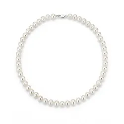 Perlenkette »Schmuck Geschenk Halsschmuck Halskette Perle«, Made in Germany - mit Süßwasserzuchtperle, 38696465-4 silberfarben-weiß