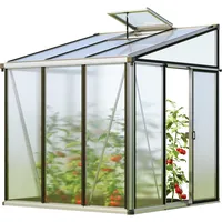 gfp garten- & freizeitprofi GFP Gewächshaus Anlehngewächshaus Ella 33 - Aluminium - 199x194 cm - 16 mm Polycarbonat-Platten