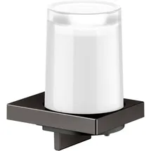 Keuco Edition 11 Seifenspender, 11152359000, mit mattiertem Stülpglas, Titanschwarz gebürstet