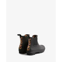 Hunter WOMENS ORIGINAL CHELSEA LEOPARD BACKSTRA Gummistiefel wasserdicht schwarz 38 EU