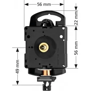 HERMLE Quarz-Pendeluhrwerk Hermle 2200, ZWL 16mm