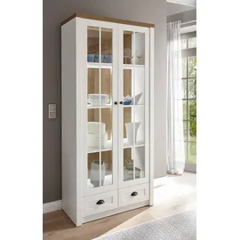 Home Affaire Vitrine Beauvais 90 x 43 x 198 cm Weiß