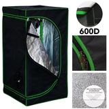 Melko Gewächshaus Gewächshaus Growbox Pflanzenzelt Zuchtzelt für Indoor & Outdoor, Stück, 99,9 % lichtundurchlässig schwarz 40 cm x 120 cm x 40 cm