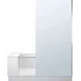 Duravit Shower + Bath Badewanne 7004040001000 weiss, 170x75cm, Spiegelglas, Ecke rechts, mit Tür