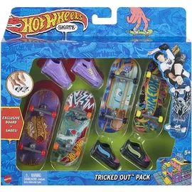 Mattel Hot Wheels Skates Fingerboard 4 Stück und Schuhe