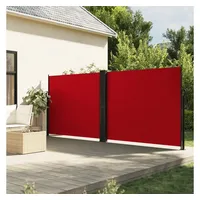 vidaXL Seitenmarkise Ausziehbar Rot 160x1000 cm