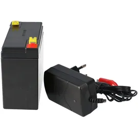 KungLong Set Bleiakku und Ladegerät 6V 7Ah 0,6A Lader