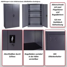 MCW Aktenschrank 90 x 140 x 40 cm weiß