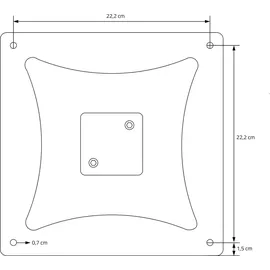 ML-Design Tischgestell Doppel 72 cm Metall Schwarz