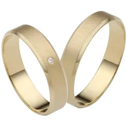 Trauring FIRETTI "Schmuck Geschenk Gold 750 Hochzeit Ehering "LIEBE"" Gr. 70, gold (gelbgoldfarben), Fingerringe, 70, ohne Brillant, Gelbgold 375, 4,5mm, Made in Germany, wahlweise mit oder ohne Brillant