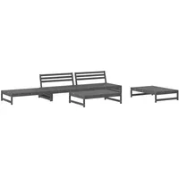 vidaXL 5-tlg Garten-Lounge-Set Grau Massivholz Kiefer Modell 5