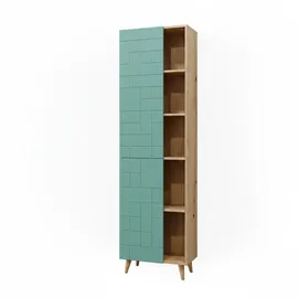 Vicco Rudi Hochschrank 56 x 193 cm Mintgrün Holzwerkstoff