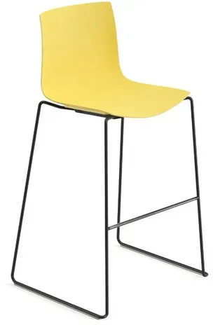 Arper Barhocker Catifa 46 einfarbig Kufengestell Schwarz