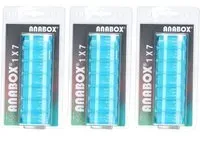 ANABOX Distributeur de médicaments 1x7 Turquoise Accessoire(S) 3x1 pc(s)