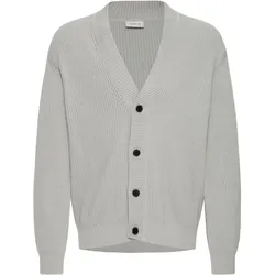 Strickjacke SOLID "Strickjacke SDNALLI CA", Herren, Gr. M, grau (griffin), Obermaterial: 100% Baumwolle CO., Strickjacken Strickjacke