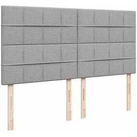 vidaXL Boxspringbett 180 x 200 cm Hellgrau