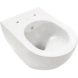 Creavit Design RimOff Hänge WC mit Taharet/Bidet/Dusch-WC Funktion Weiß