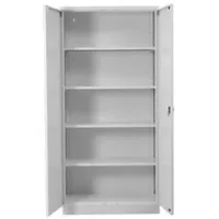 Proregal Stahlschrank, Weiß, Metall, Rechteckig, 92x195x42 cm, Arbeitszimmer, Aktenschränke