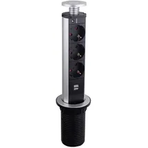 LEDmaxx Steckdosenleiste 3-fach Schwarz 1 St.