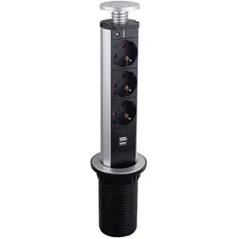 LEDmaxx Steckdosenleiste 3-fach Schwarz 1 St.
