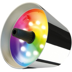 LED-Tischleuchte mit RGB-Farbwechselfunktion Top 2.0 sompex silber, Designer Lexis Kraft, Lampenschirm 9 cm. Stopfen 2.3 cm