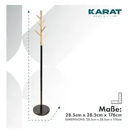 Karat Garderobenständer George Schwarz