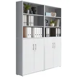 BMG Möbel Aktenschrank Office Edition Sw Set 11 Grau/Weiß