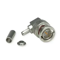 Telegärtner BNC-Kabelwinkelstecker Crimp G13, G50 75 Ohm, löt/crimp, A0504,