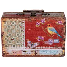 BIRENDY Truhe Kiste KD1290 31 x 20 x 10 cm 1-tlg. rot