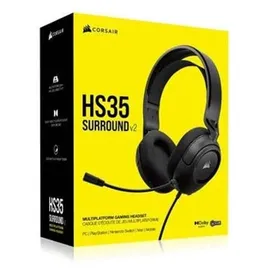Corsair HS35 SURROUND v2-Multiplattform-Gaming-Headset, Schwarz