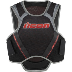 Icon Field Armor Softcore Protektorenweste, schwarz-rot, Größe 2XL 3XL für Männer