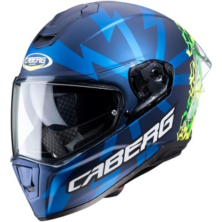 Caberg Drift Evo Storm, casque intégral - Mat Bleu/Jaune Néon/Vert Néon - XXL