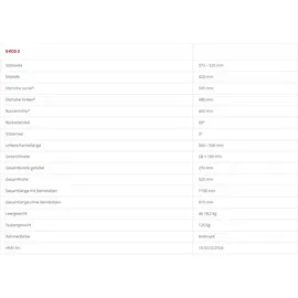 Bischoff & Bischoff S-Eco 2 Rollstuhl faltbar mit Kniehebelbremse 52 cm Sitzbreite anthrazit